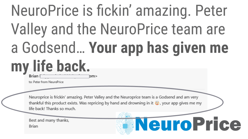 NeuroPrice member saying that NeuroPrice has given them their life back