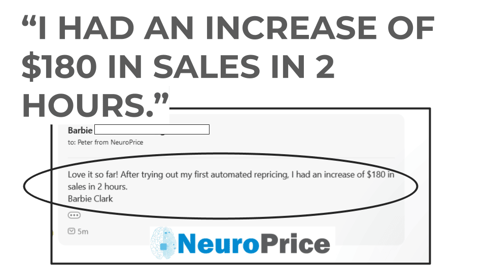 neuroprice user seeing increase in sales after using the tool
