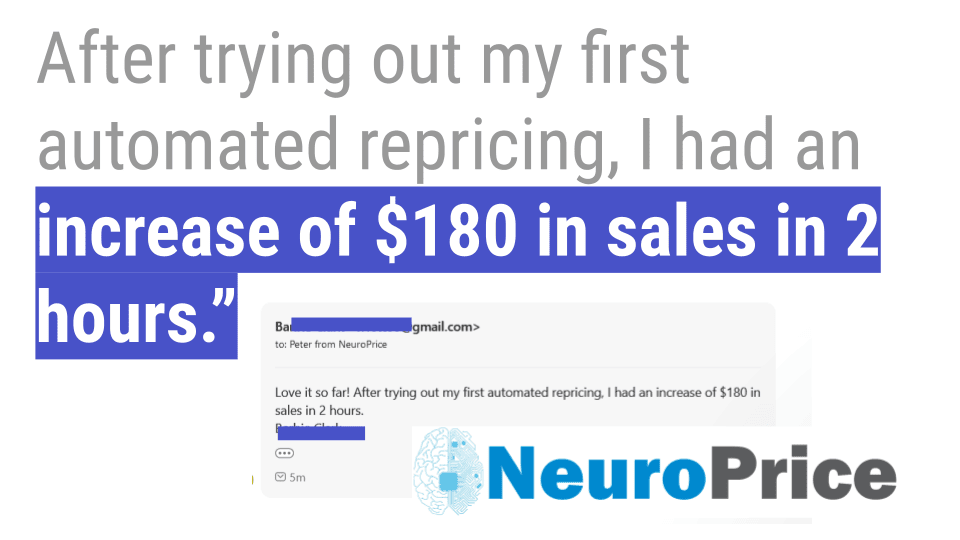 neuroprice user seeing increase in sales after using the tool