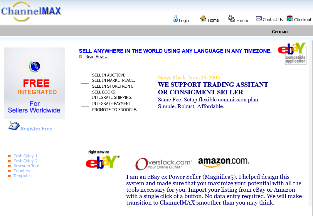 Early image from ChannelMax website