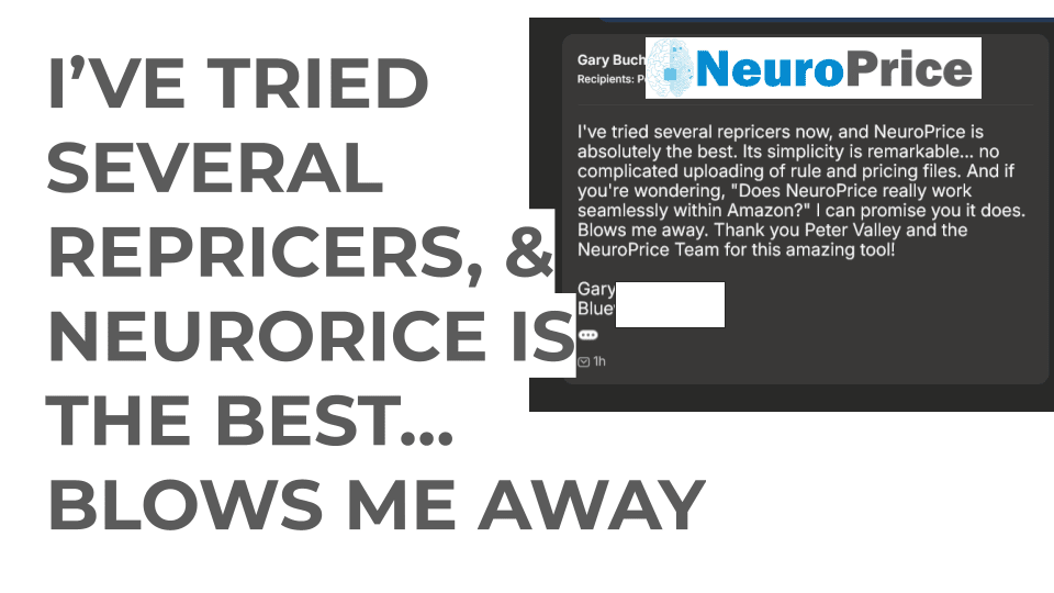 User saying NeuroPrice is the best