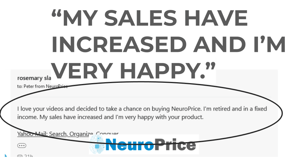 Seller saying they are happy with NeuroPrice 