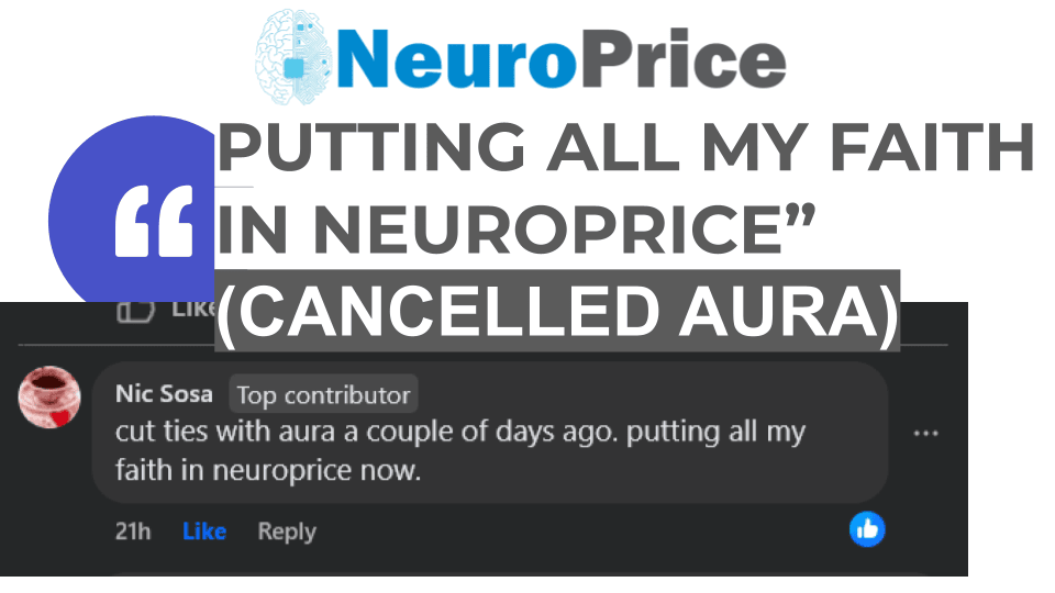 Seller saying they swtitched from Aiura to NeuroPrice 