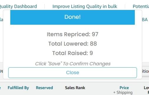 neuroprice repricing totals