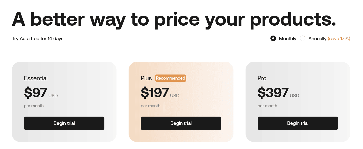 bqool pricing table