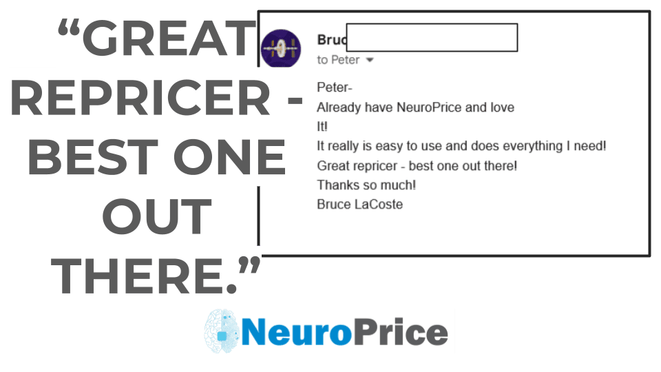 Amazon seller calling NeuroPrice the best repricer