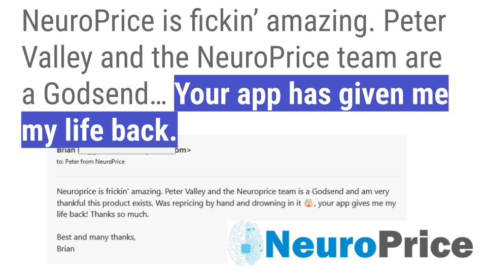NeuroPrice member saying that NeuroPrice has given them their life back